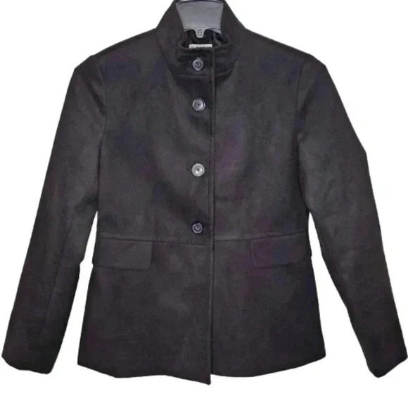 Old Navy Women's Black Soft Mock Neck Button Front Dress Jacket Size Medium - Picture 5 of 5